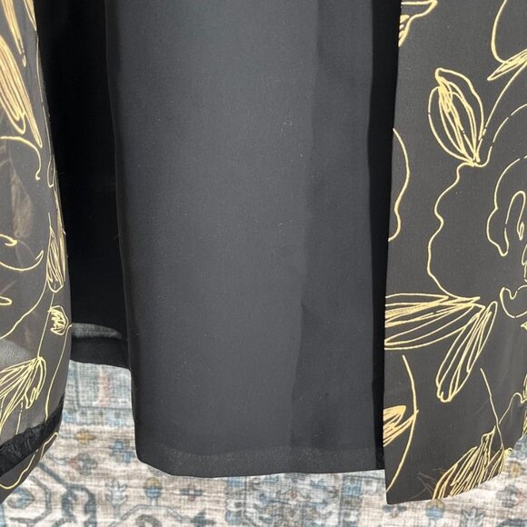 Evan-Picone Jacket Dress Size 8 Vintage Black Gold  Knee Length Classic - Picture 6 of 12